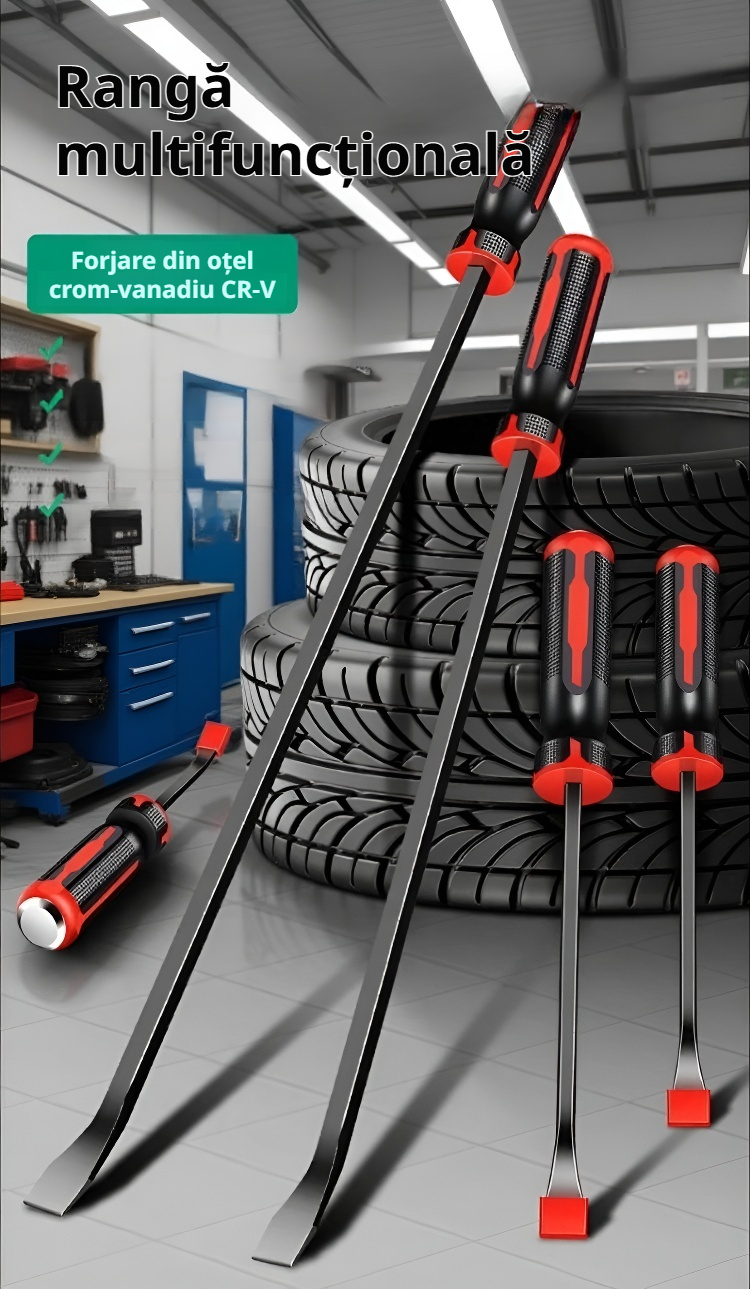Levier metalic pentru anvelope auto, utilizare profesională