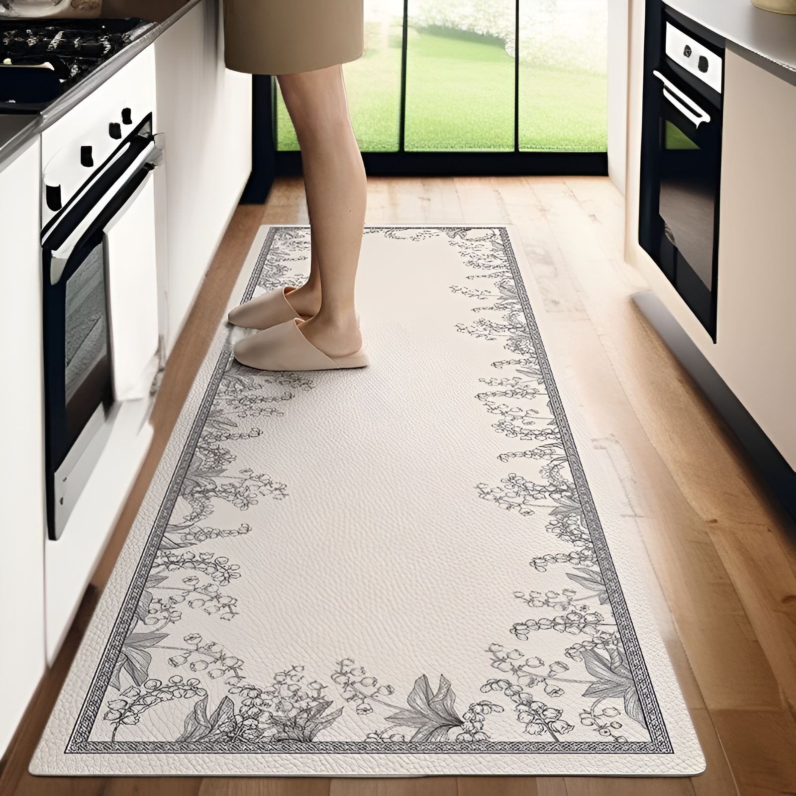 快適な立ち作業をサポートするフットレストの使用シーン