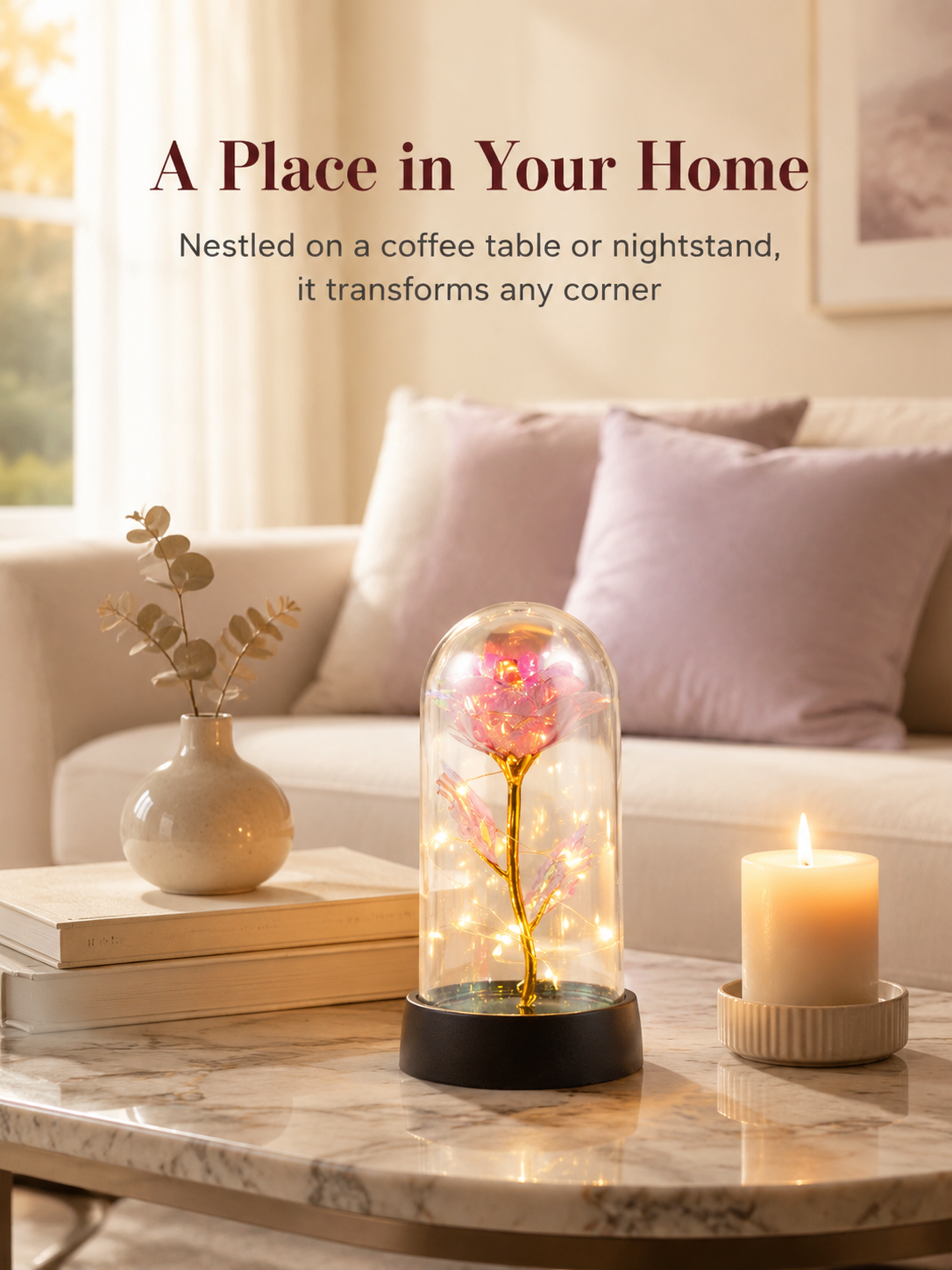 Valentine's Day preserved rose lantern gift