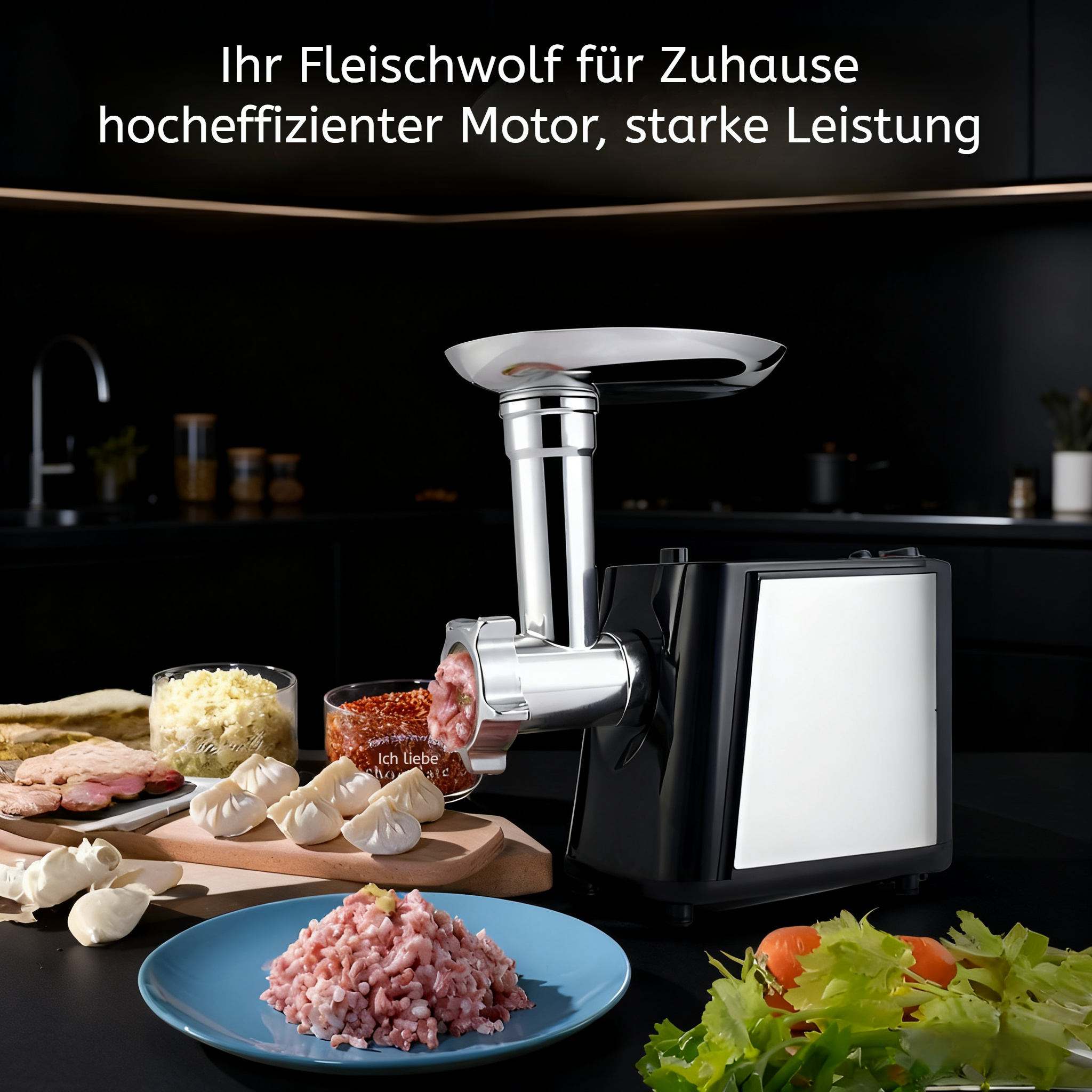 Elektrische Wurstfüllmaschine aus Edelstahl für den Hausgebrauch