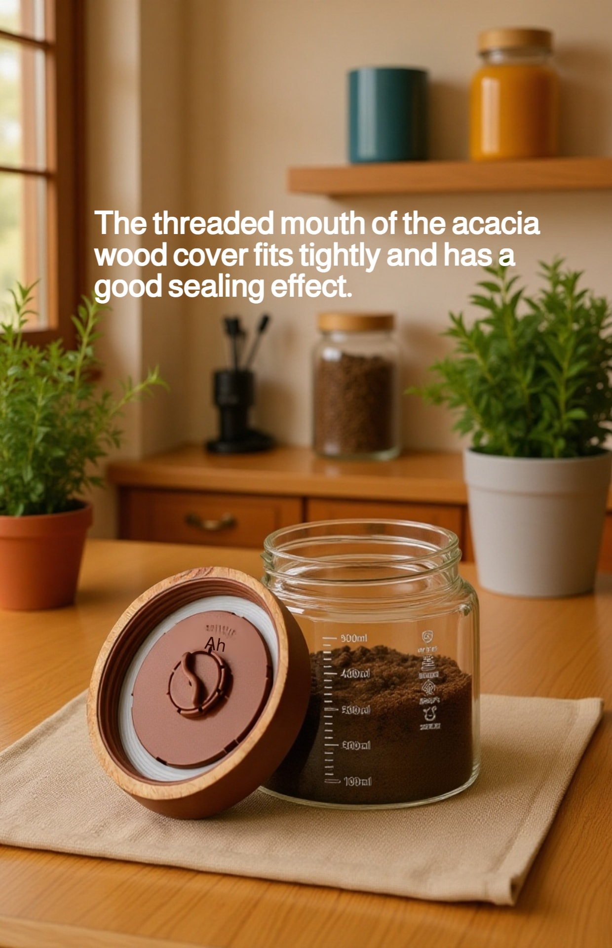 Modern coffee canister for kitchen counter