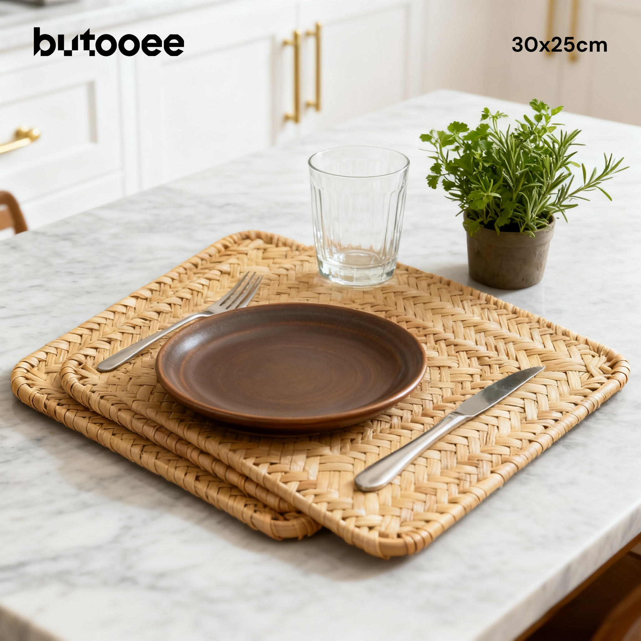 แผ่นรองจานหวายสานวัสดุธรรมชาติคุณภาพดี