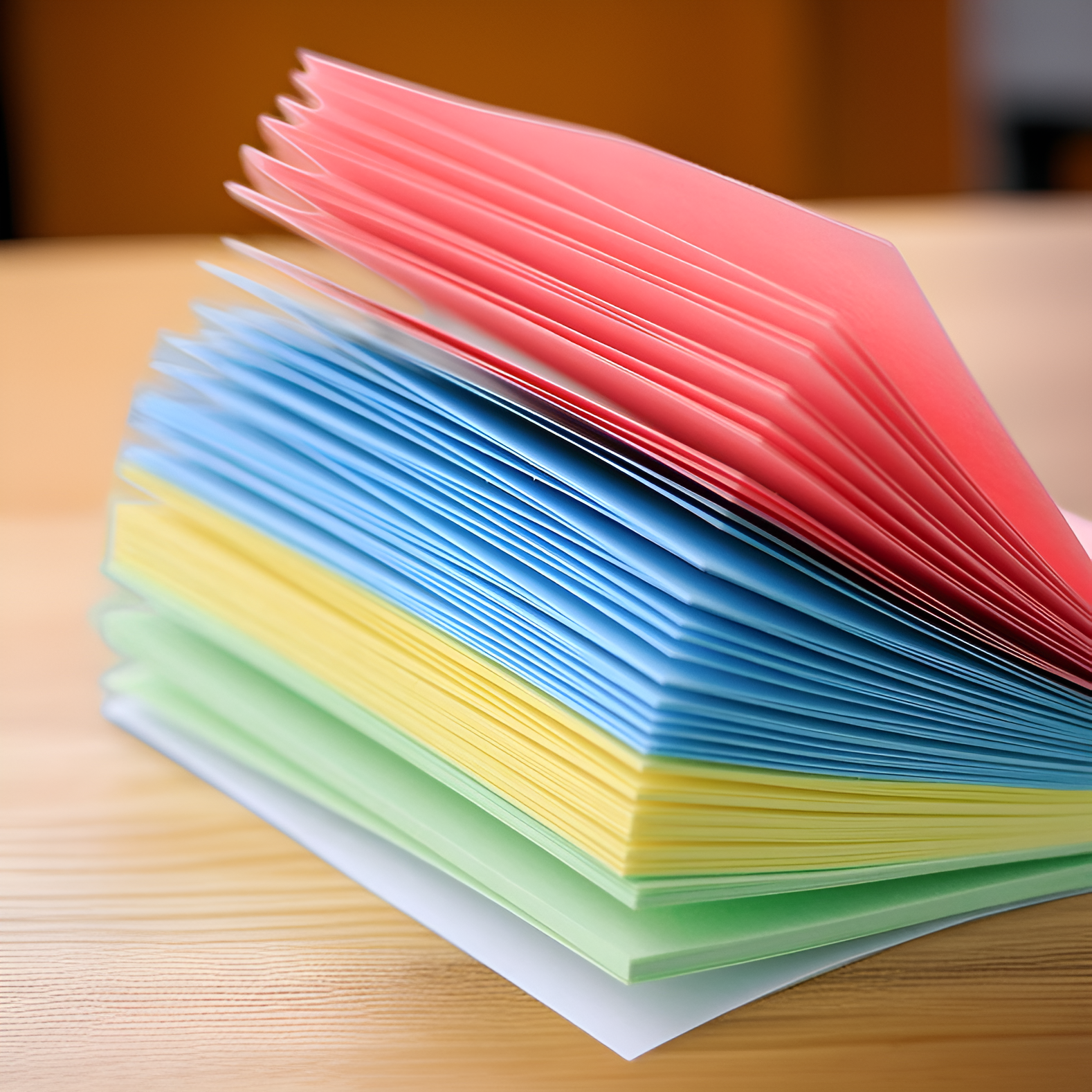 Rainbow colored sticky notes for easy note taking