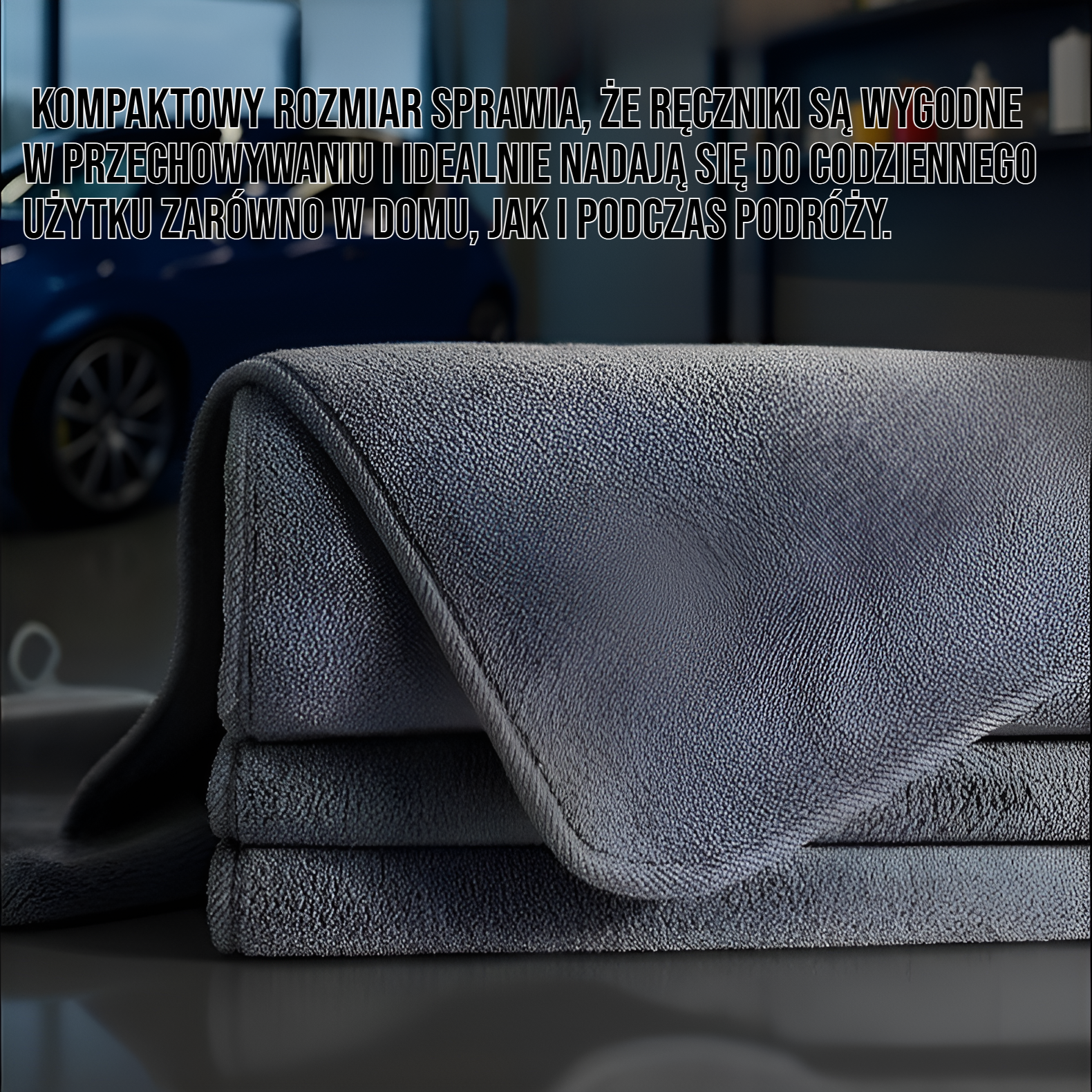 Krótkie ręczniki samochodowe do szybkiego osuszania