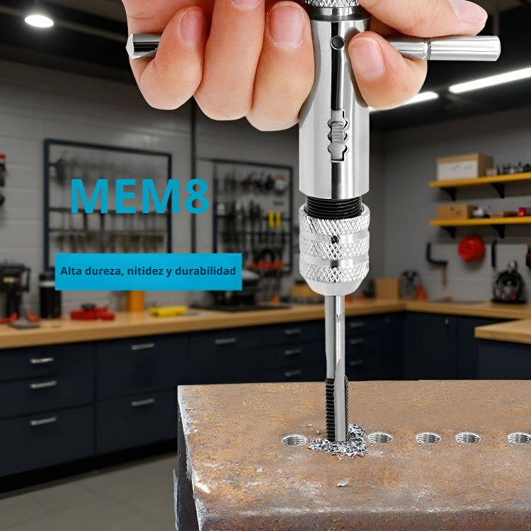 Vista detallada de la llave de trinquete ajustable