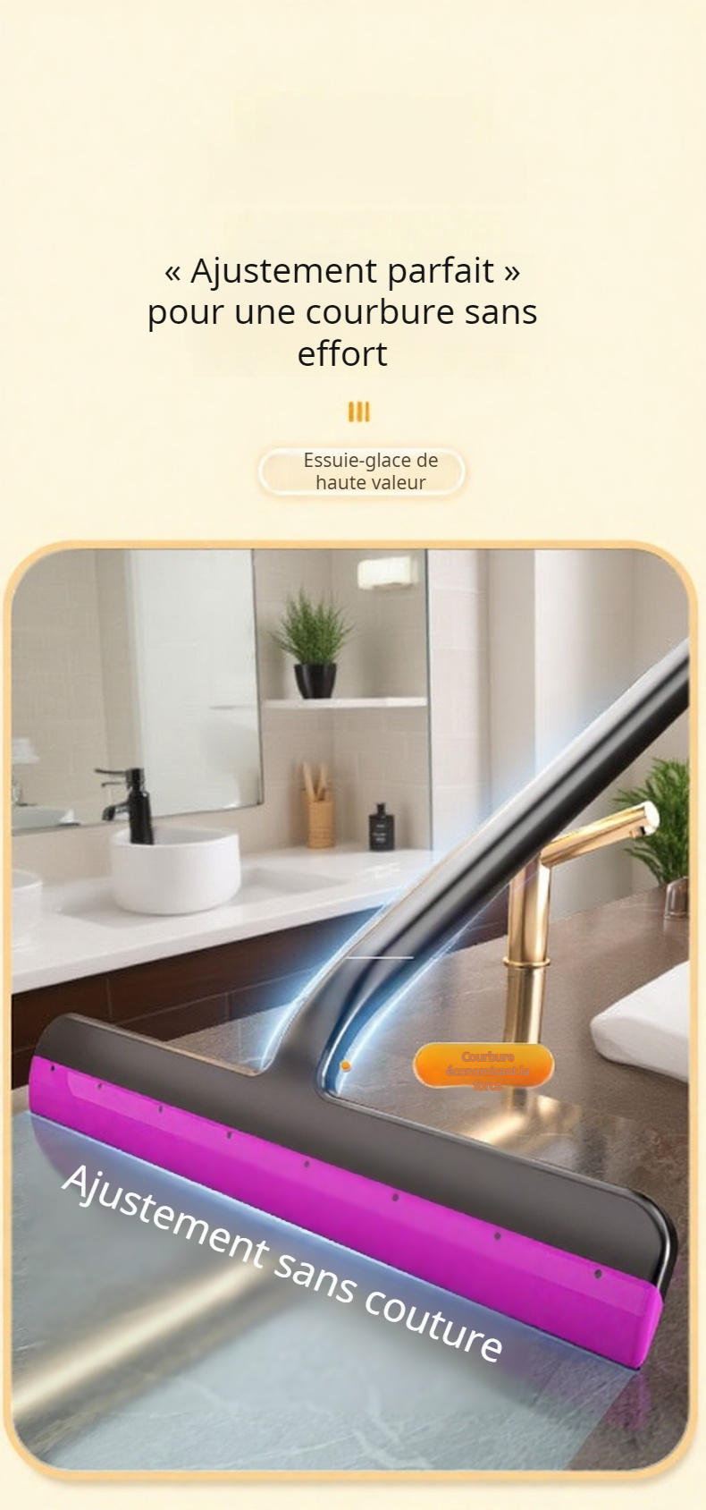 Nettoyage facile des vitres avec nettoyeur à long manche