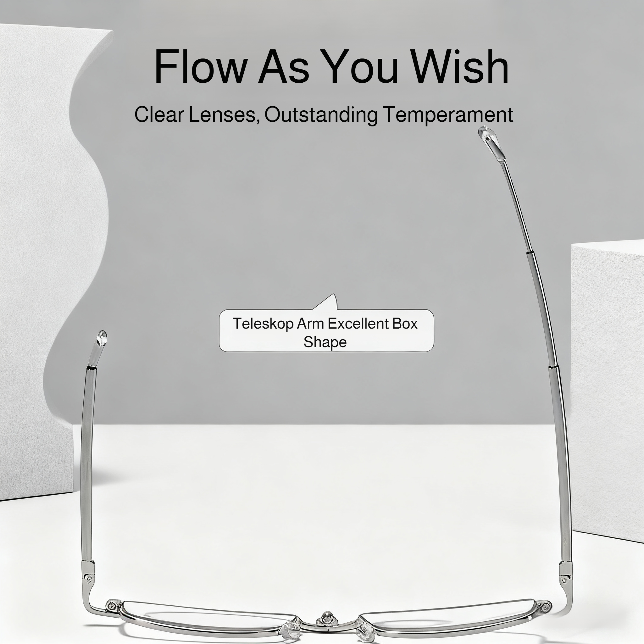 Compact anti-radiation reading glasses folded for portability