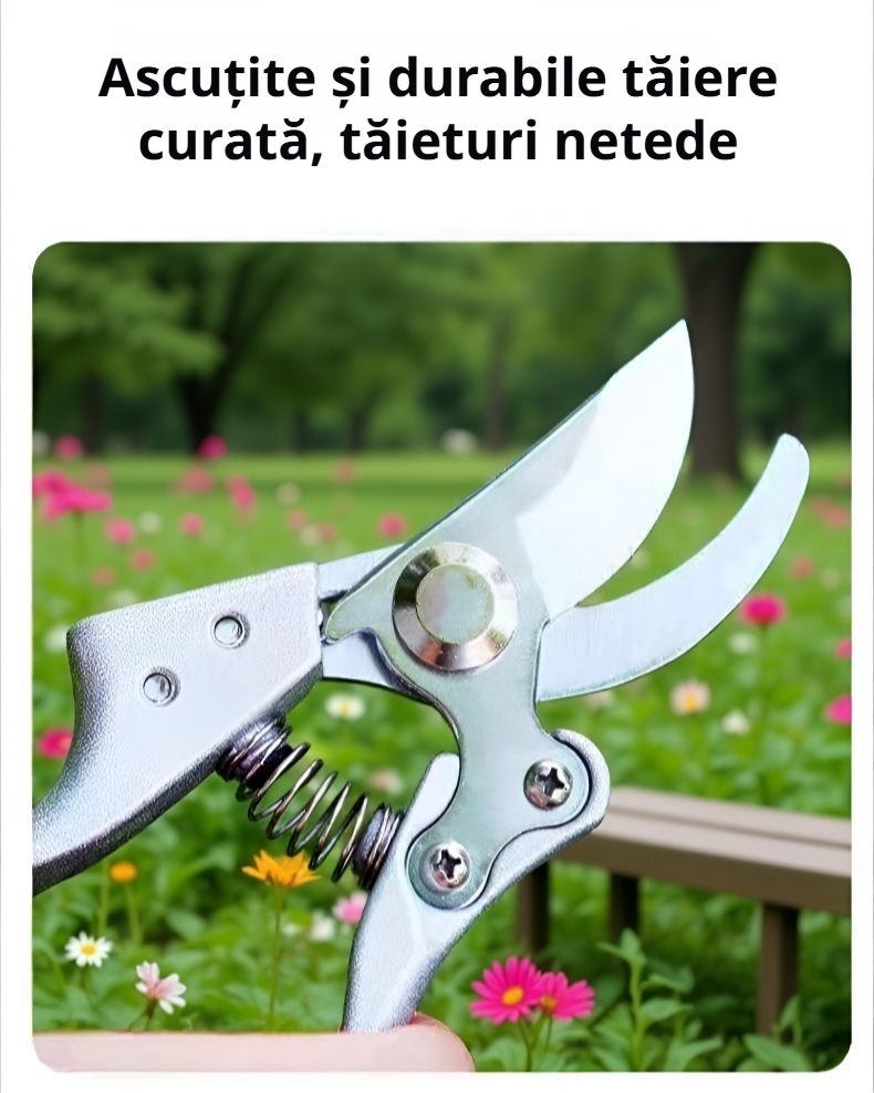 Foarfecă puternică și ergonomic pentru grădinărit