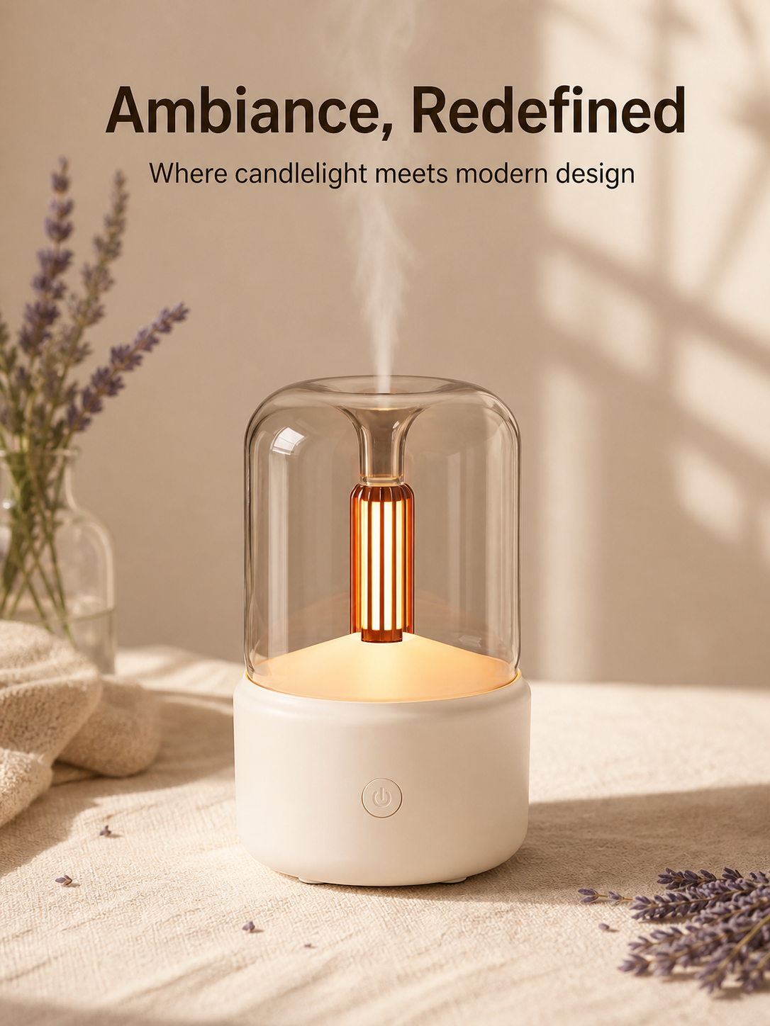Candlelight Ambiance Diffuser creating cozy atmosphere