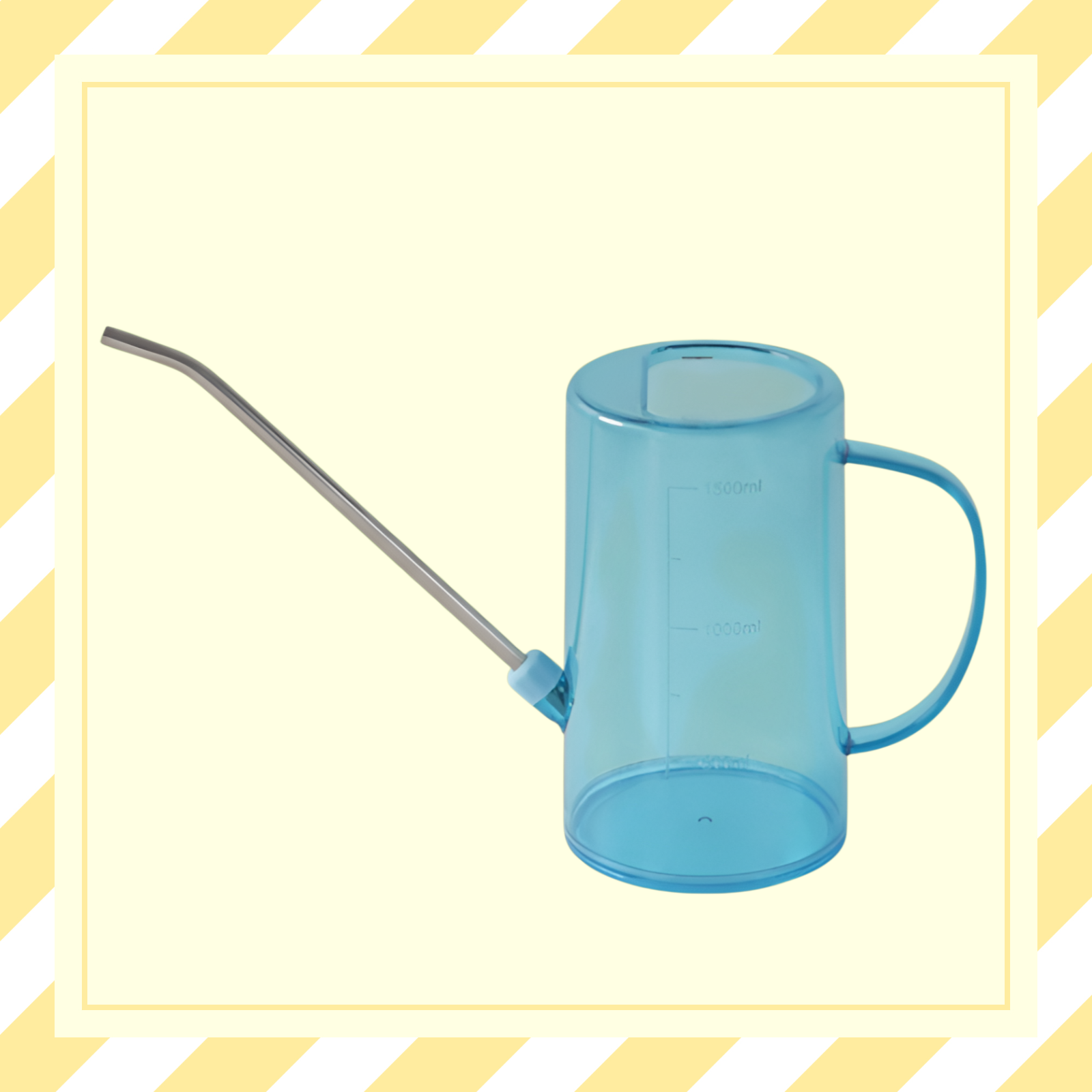 Stainless Steel Long Spout Watering Can with Scale for Home and Garden Use