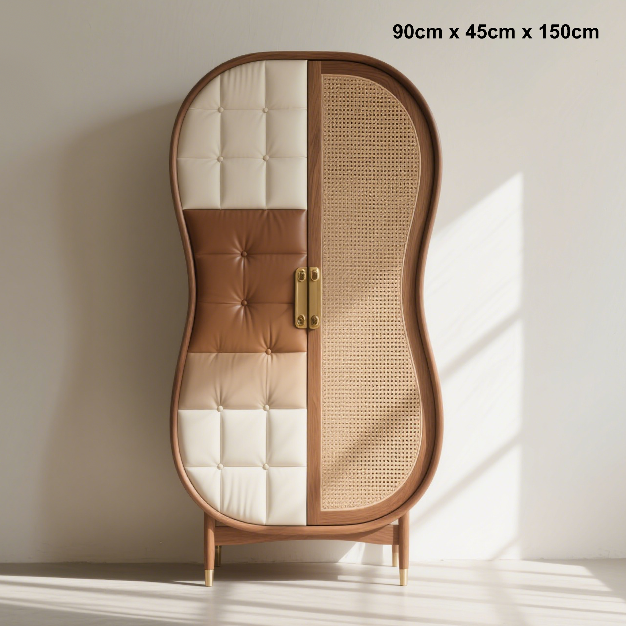 Wnętrze szafy z praktycznymi półkami i drążkiem na ubrania