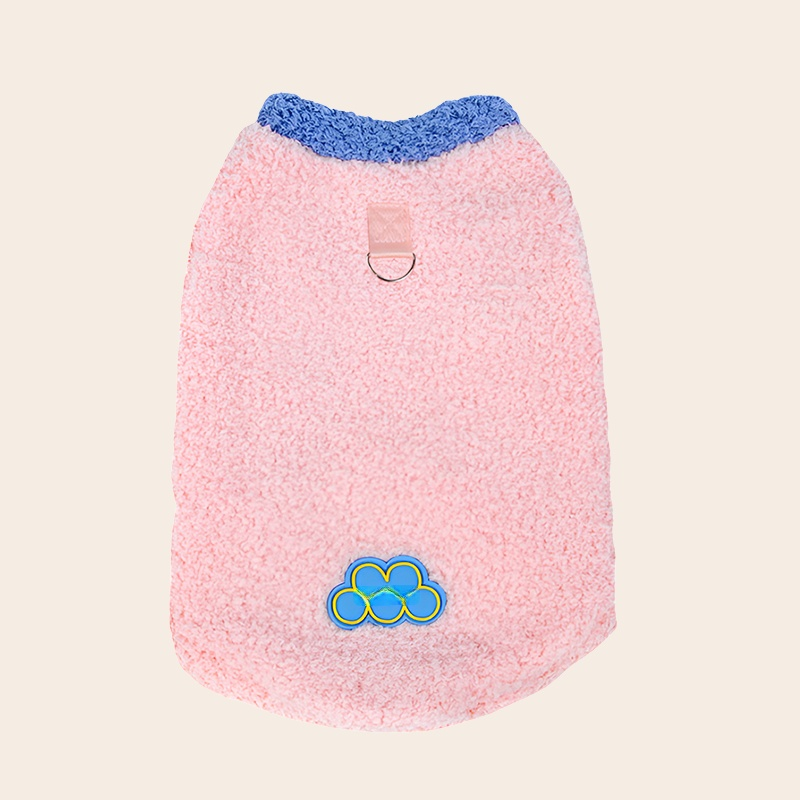 Pullover-Haustierweste aus Wolkenflausch mit Futter