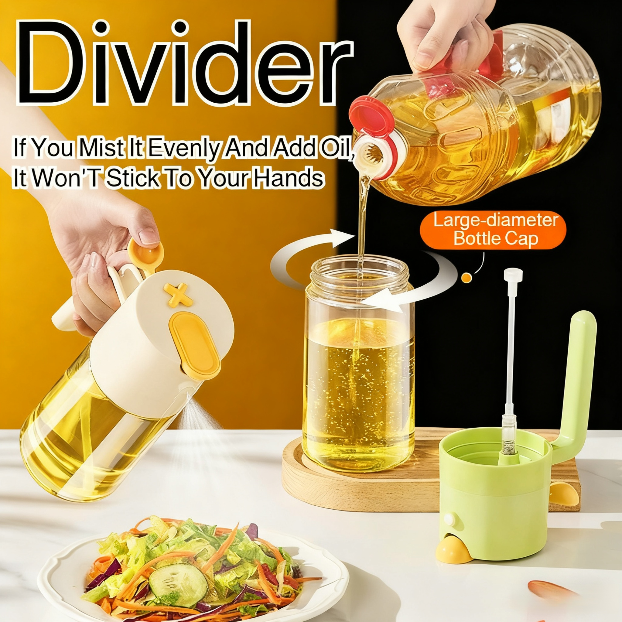 Convenient oil dispenser for precise oil control