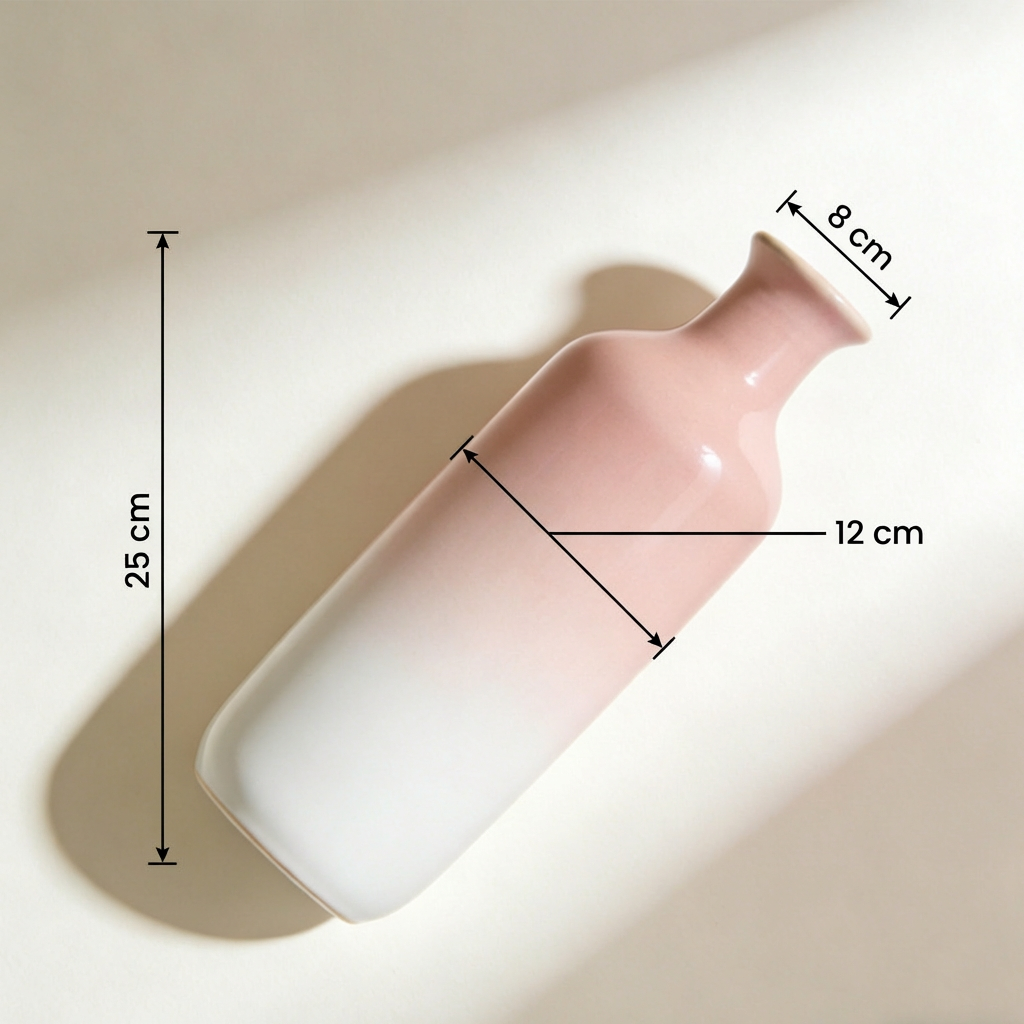 biały wazon ceramiczny w nowoczesnym wnętrzu