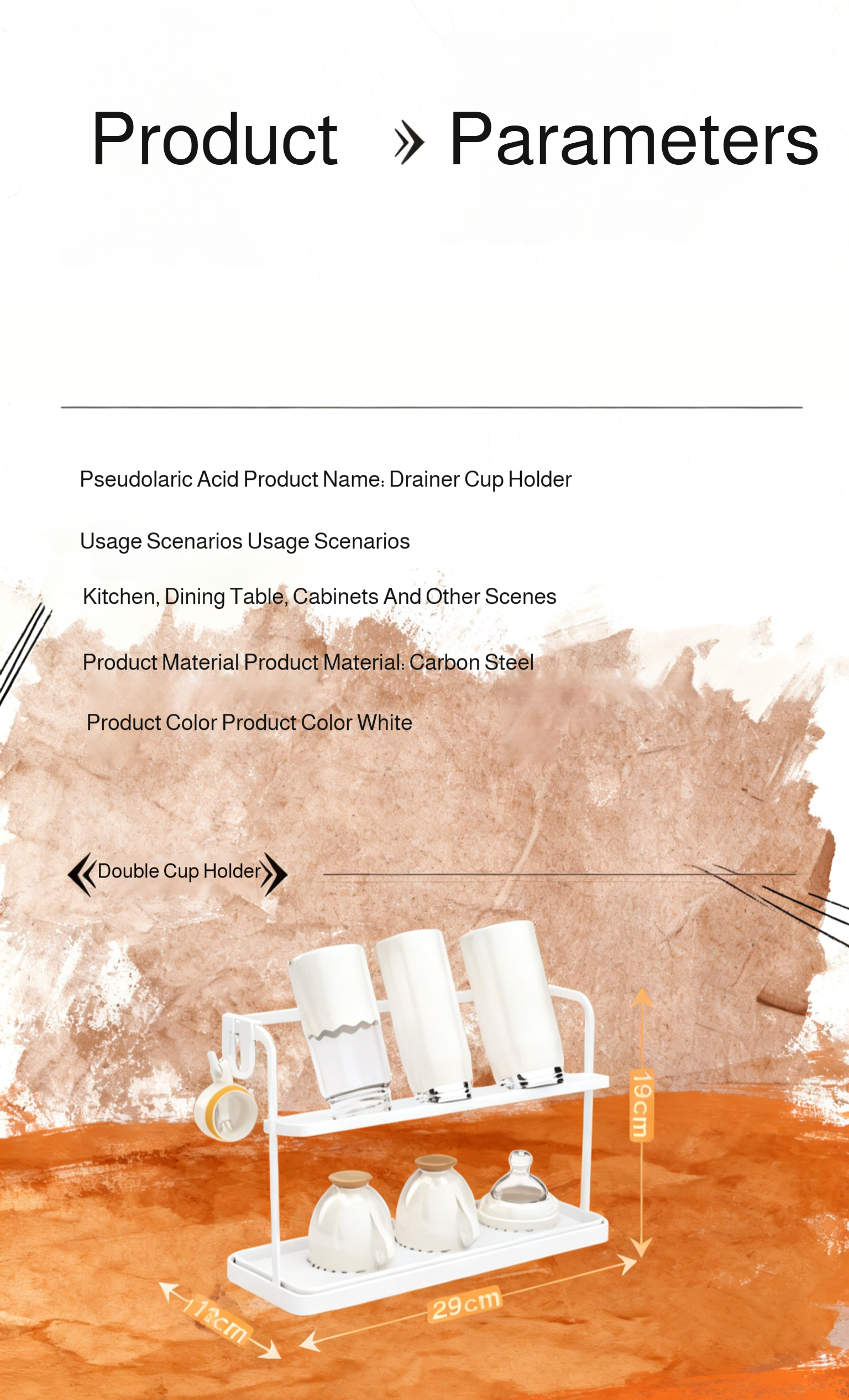 Two-tier shelf for efficient cup storage