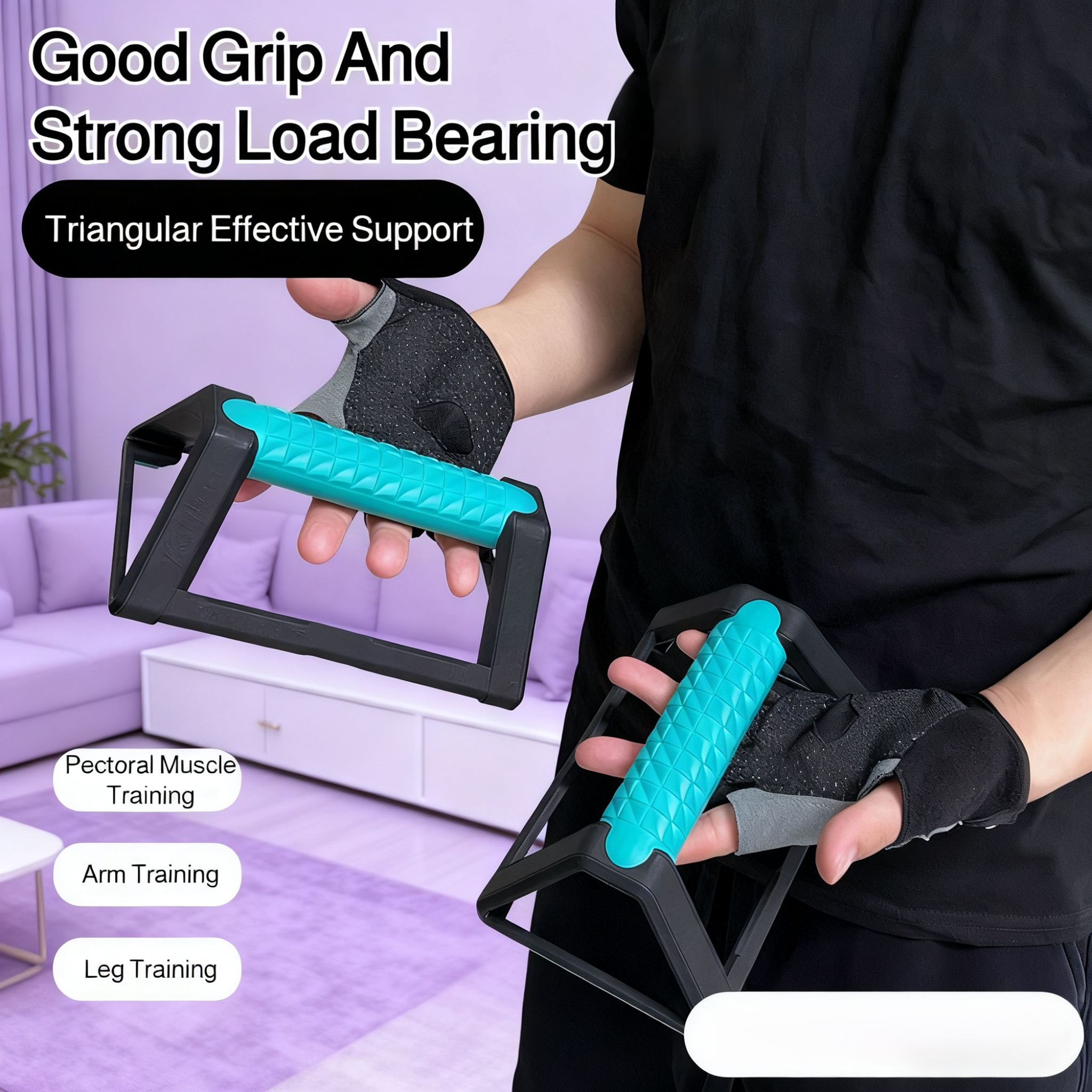 Ergonomic fitness stand for bodyweight exercises