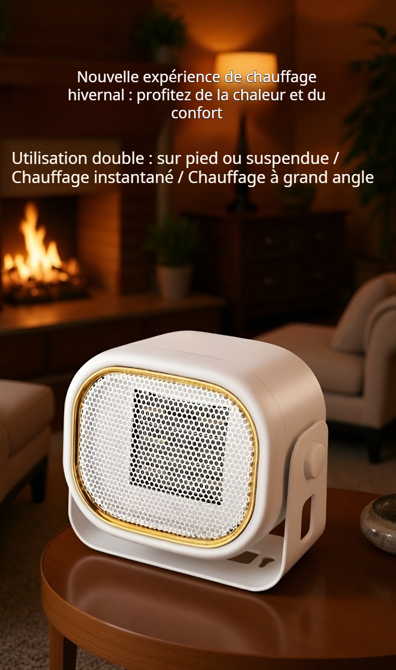 Chauffage mural de bureau à chauffage rapide installé dans un salon moderne