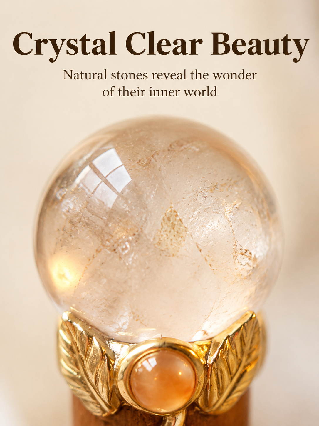 Natural crystal perfume bottle with elegant design