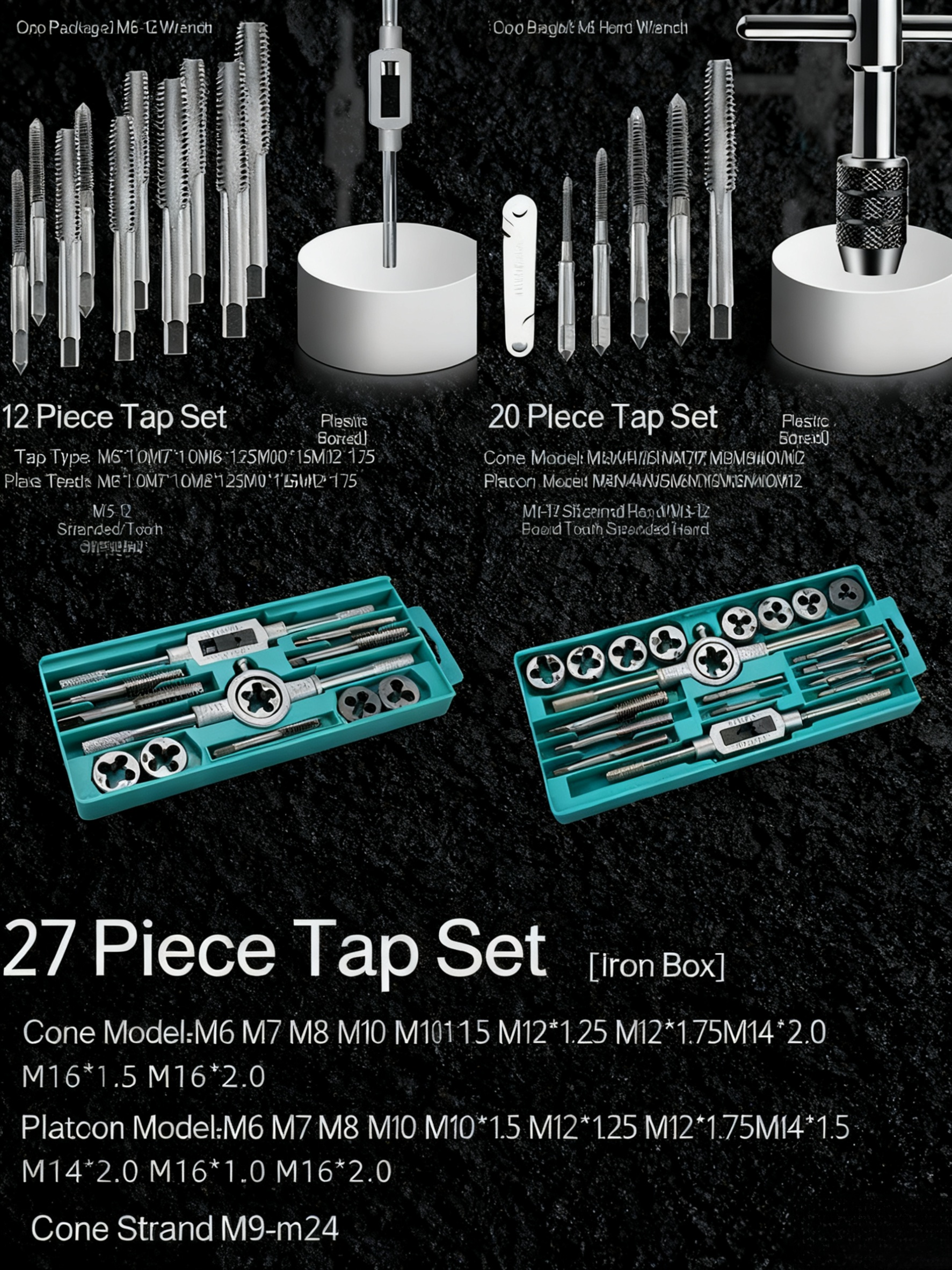 Precision threading dies and taps for workshop use