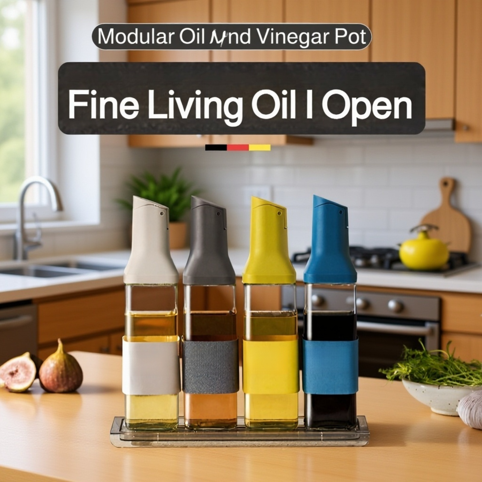 Leak-proof Glass Oil Container for Kitchen