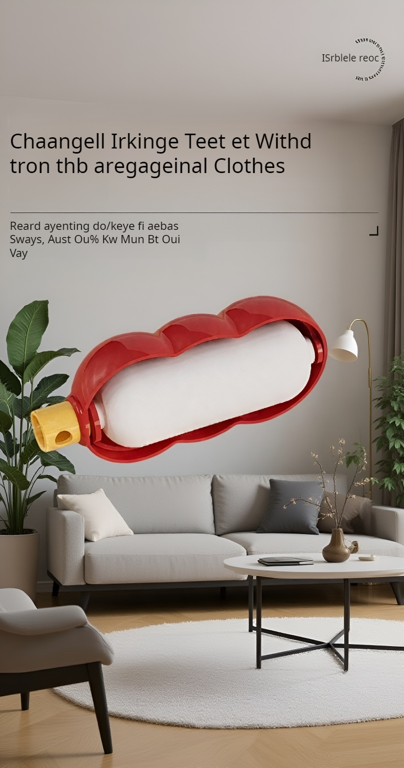 Utilisation du rouleau adhésif sur un manteau d’hiver