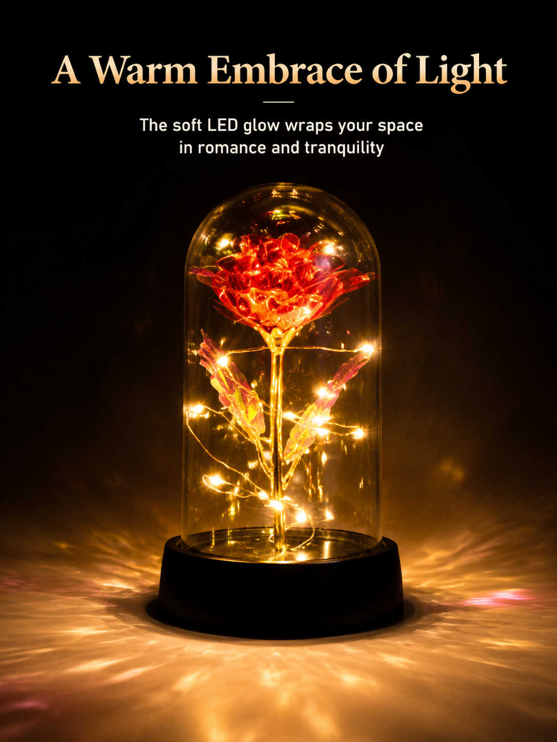 Elegant Eternal Rose Lantern centerpiece
