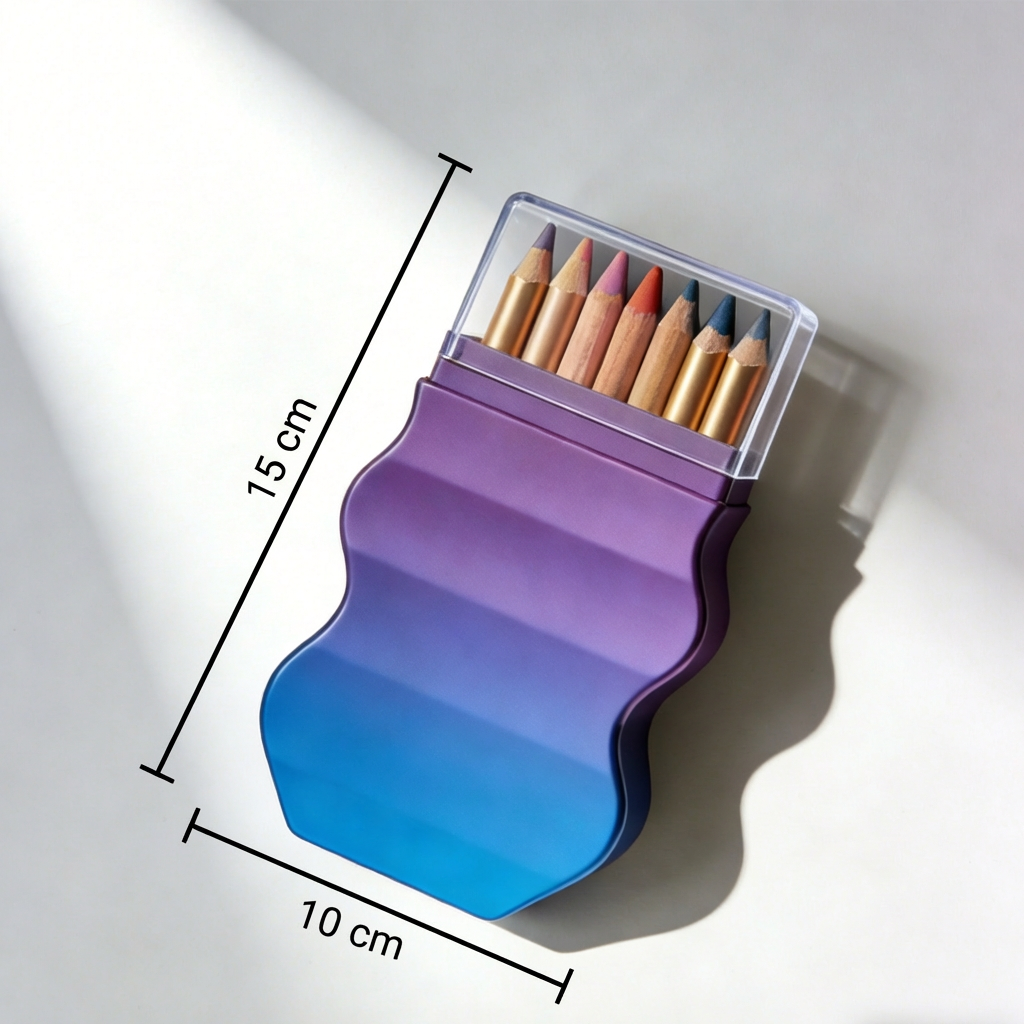 Children drawing with Colorful Crayon Gift Box