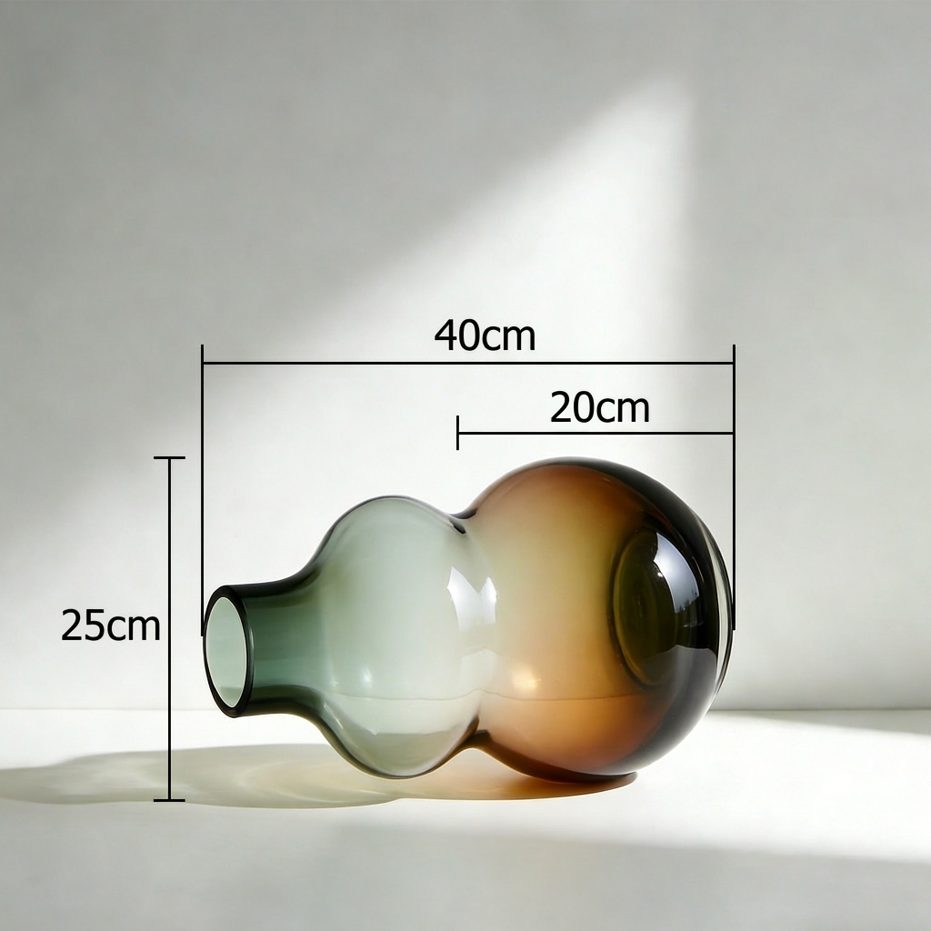 Elegant decorative glass vase for home decor