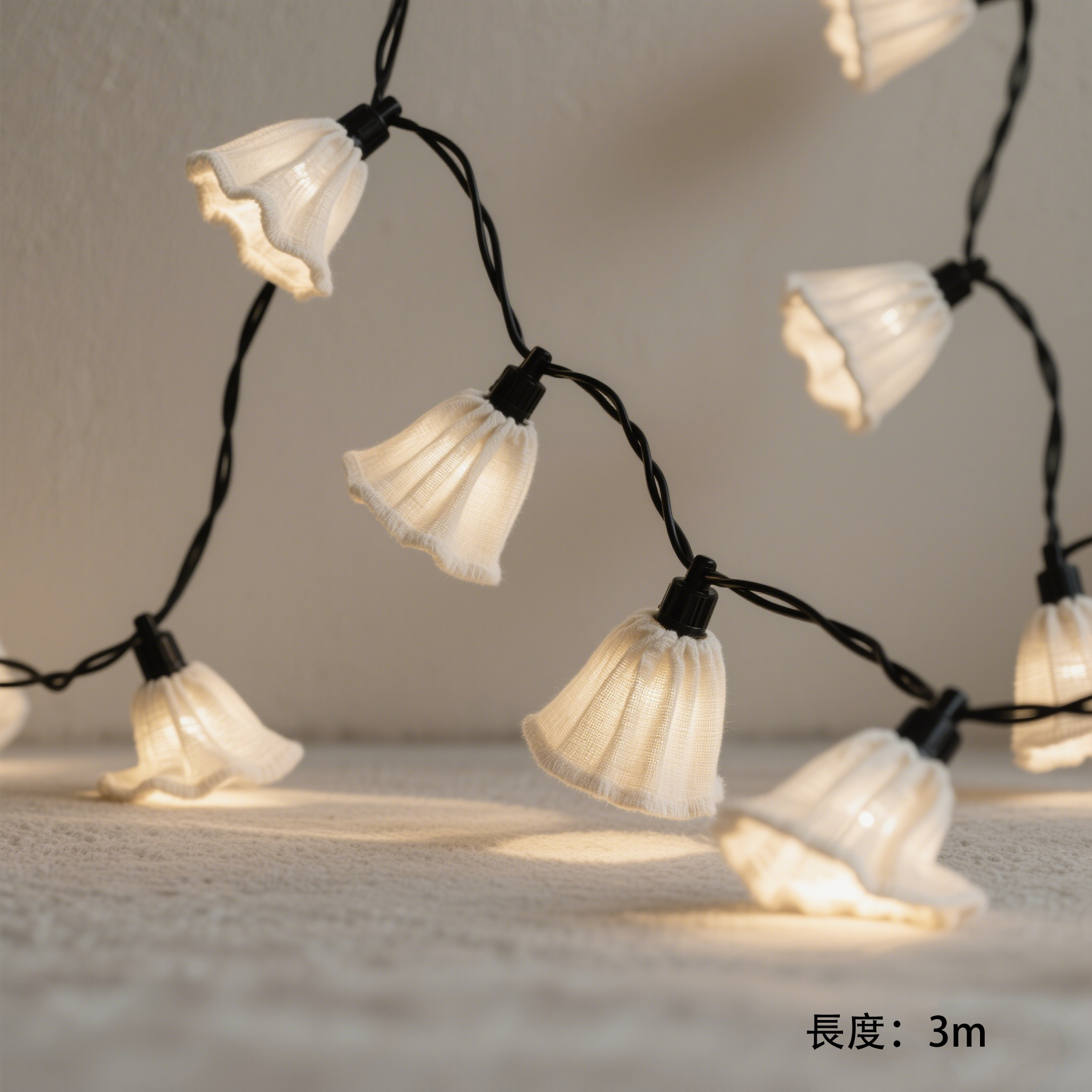 庭院花型LED燈串點亮夜晚