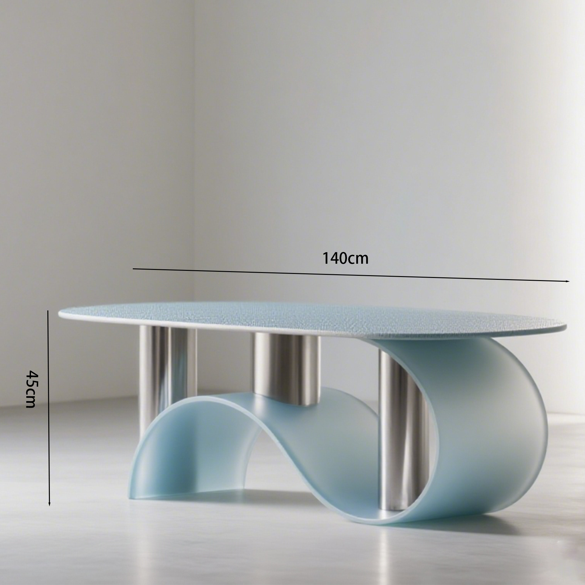 Minimalista design üveg dohányzóasztal