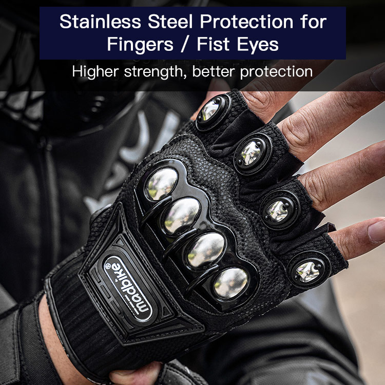 2 Pairs RM155!!Protective Gloves Outdoor Cycling Motorcycle Half Finger Gloves Shock Absorption