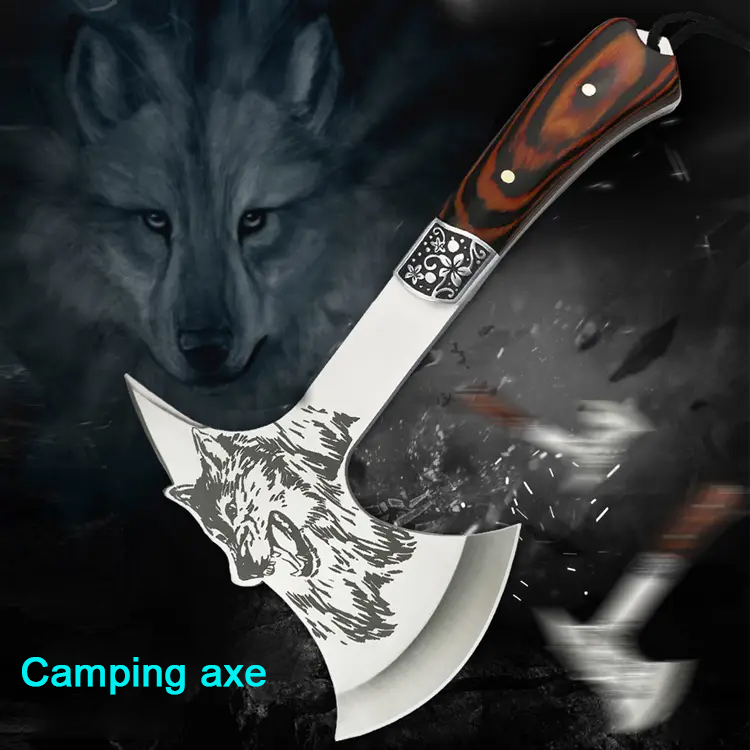 Outdoor Wolf Pattern  Axe