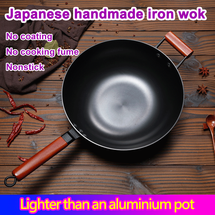 Lightweight Nonstick Rust-resistan Iron Wok