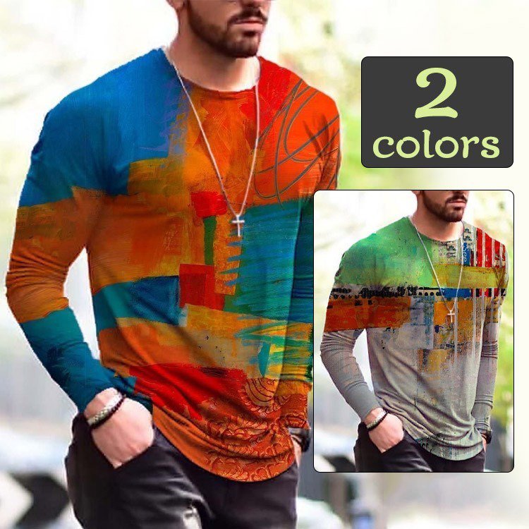 人気新作登場 ファッション カジュアル カラフル シャツ メンズ シャツ 2色 Laakeke