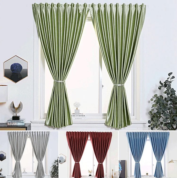 Curtains  Velcro Full Shading Modern Simple Light Luxury Living Room Curtain Bedroom Heat Insulation