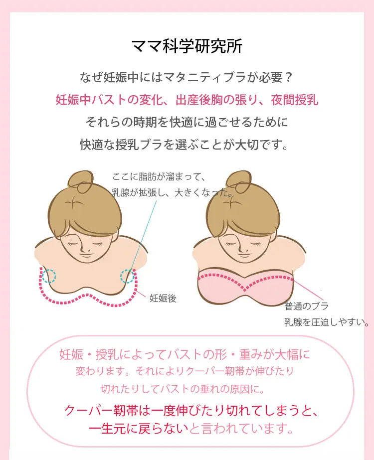美胸 授乳ブラ ノンワイヤーで美胸 授乳服 出産準備 授乳ブラ インナー下着 Youxiuebオンラインストア
