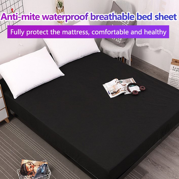 Fitted Sheet Mattress Cover  Machine Washable Waterproof Eco-friendly