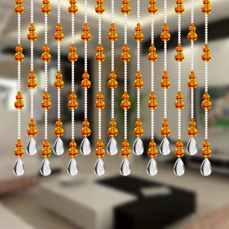 Door Curtain Crystal Gourd Lucky Punch-free Bedroom Door Curtain