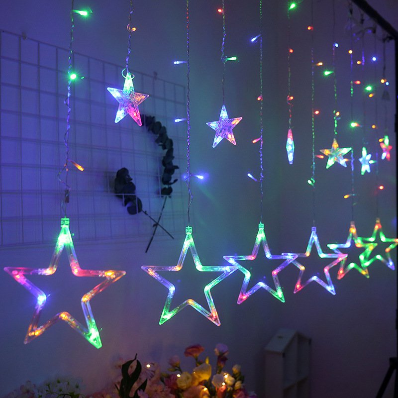 Giikmall Star Curtain  String Light Exquisite Quality Festival Home Fairy Decoration Lamp