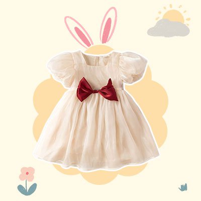 فستان الأميرة مع أكمام منتفخة