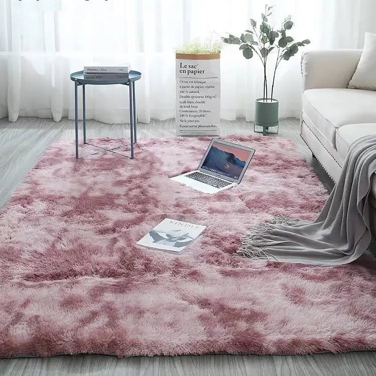 [Modern Nordic ins style] Gradient Carpet Washable Long-Haired Bedside Carpet