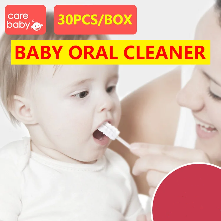 Baby Oral Cavity Cleaner Gauze Baby Teeth Brush Baby Cotton Stick Brush Teeth Wash Mouth Tongue Coat