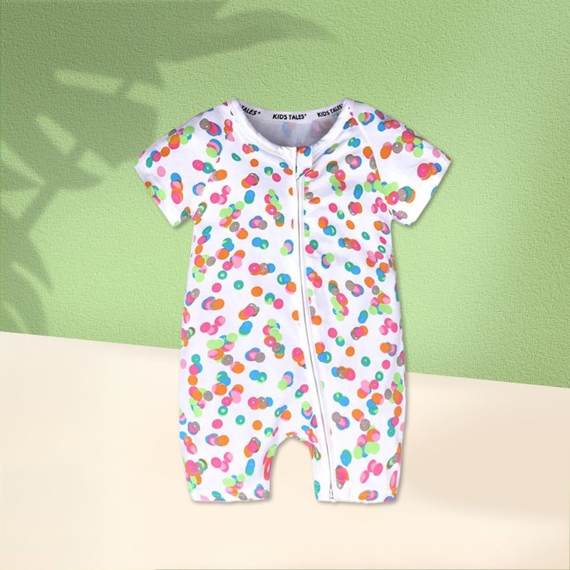 بدلة مطبوعة بسحاب مزدوج