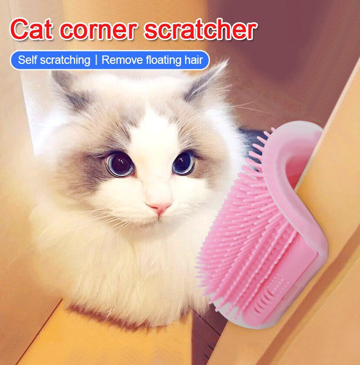 Cat Self Scratcher Cat Corner Groomer Wall Corner Groomer Comb Massage Brush