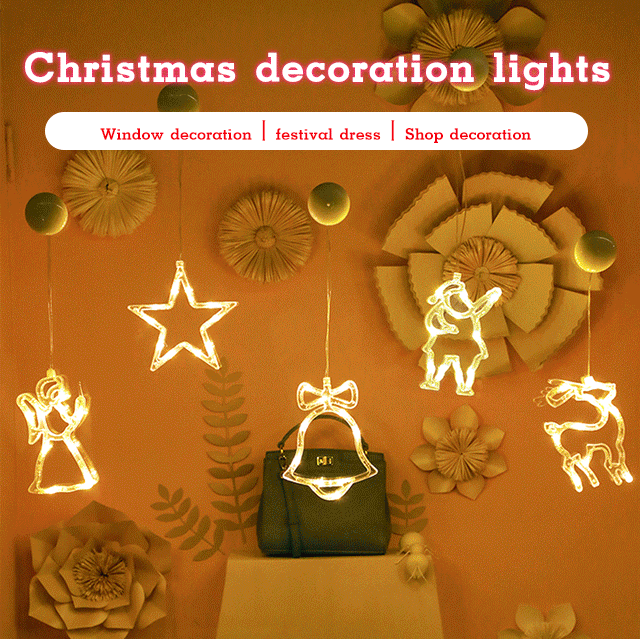 Christmas Decoration Sucker Small Light Creative Window Chandelier Shopping Mall Bedroom Decorated L