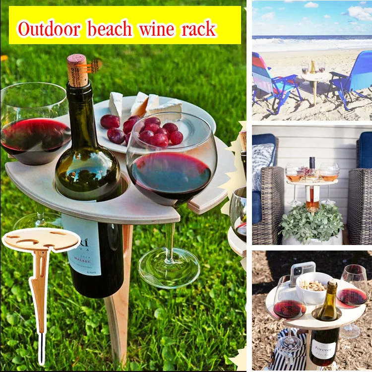 Outdoor beach wine rack