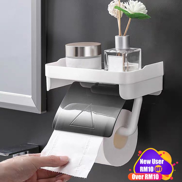 Roll Of Paper Holder Waterproof Nail Free Moisture Proof Mildew Proof Clean Sanitary