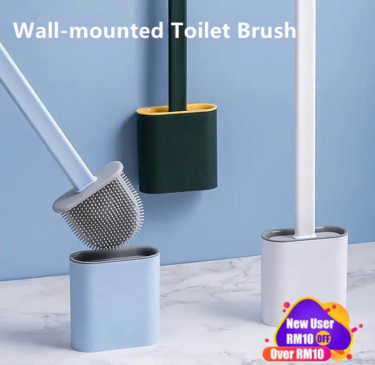 New Silicone Cleaning Brush Toilet Brush Household Wall Hanging Toilet Brush Cleaning Artifact