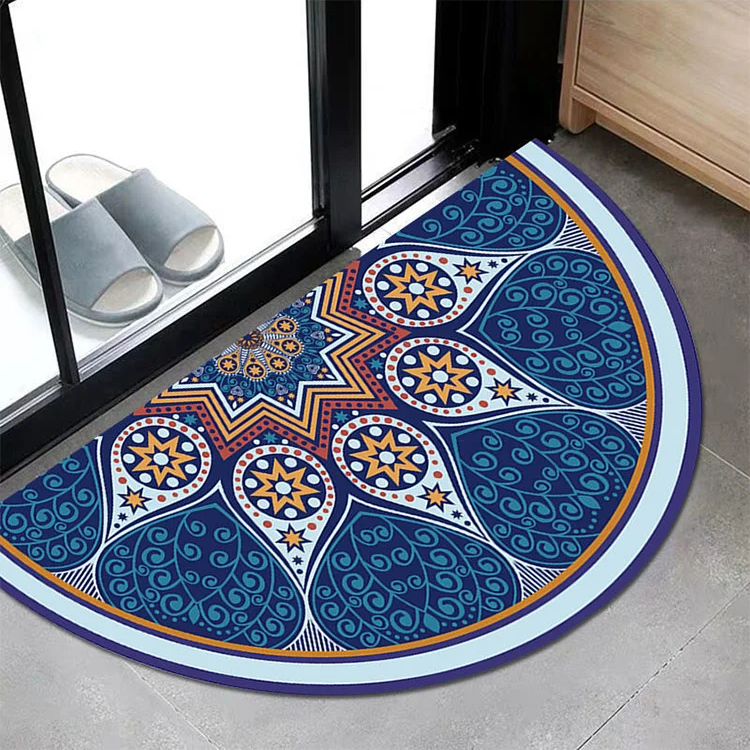 Semicircle Rug Carpet For Bedroom Household Absorbent Floor Mat Carpet