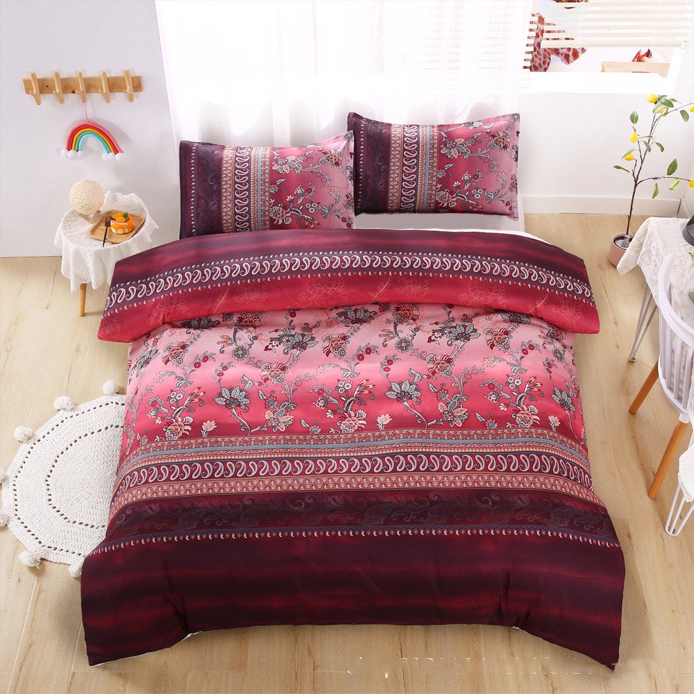 3 In 1 Bedding Sets Super Luxurious Unique  Paisley Ethnic Quilt Cover*1 Pillow Cover*2